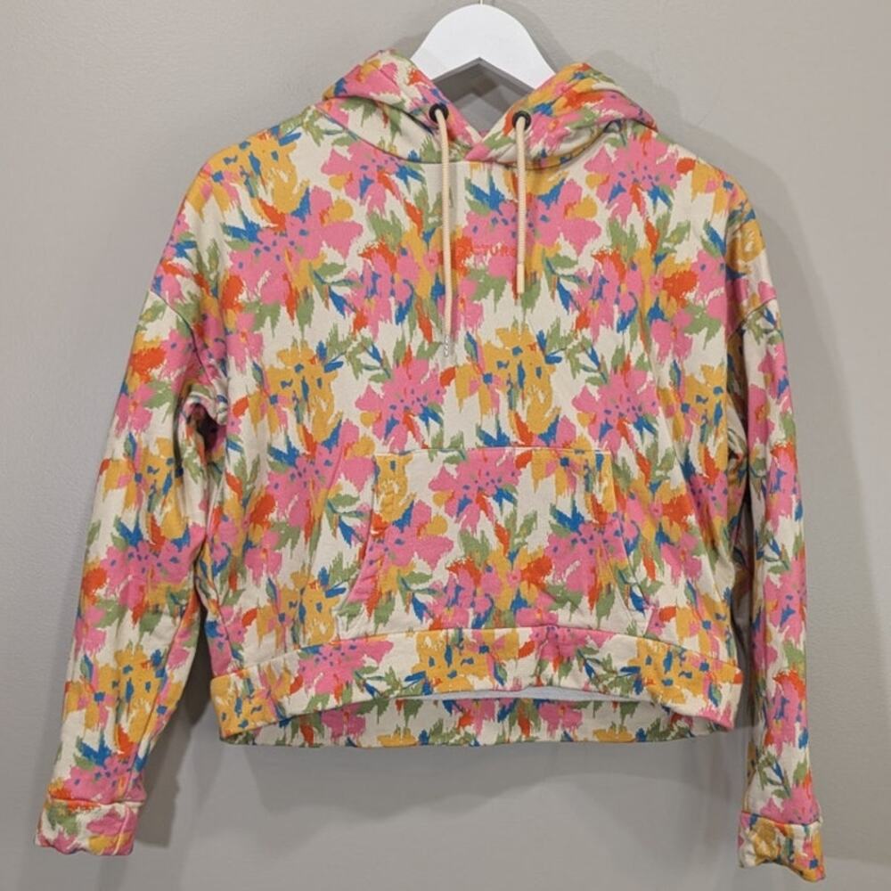 Picture Organic Flicker Hoodie Sweatshirt Cropped Floral - Size M